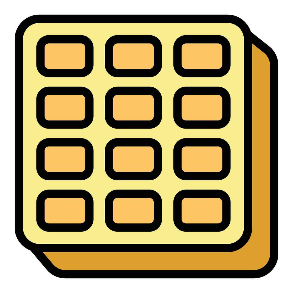 Square waffle icon vector flat