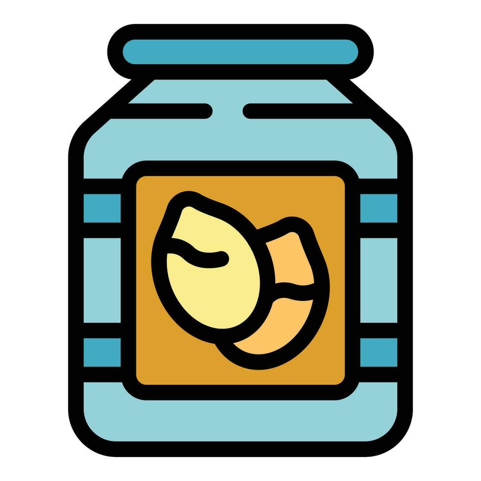 Peanut butter icon vector flat