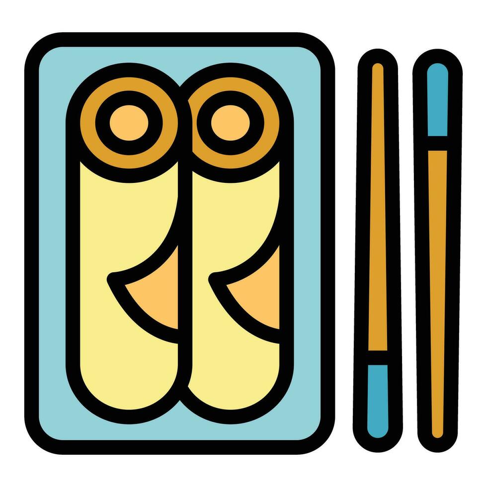 Lunch plate icon vector flat