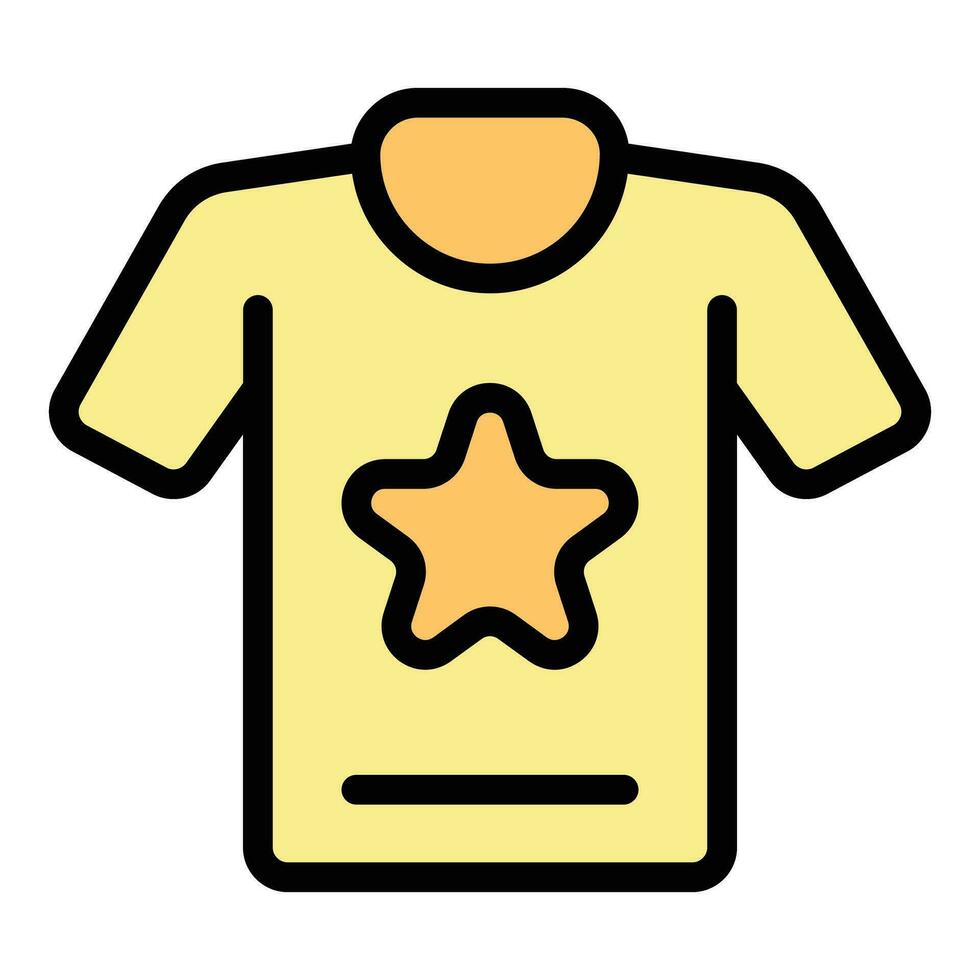 Star shirt icon vector flat