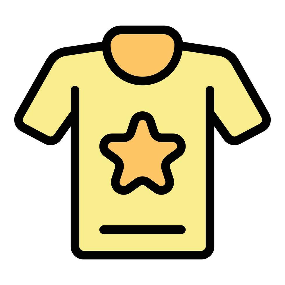 Star shirt icon vector flat