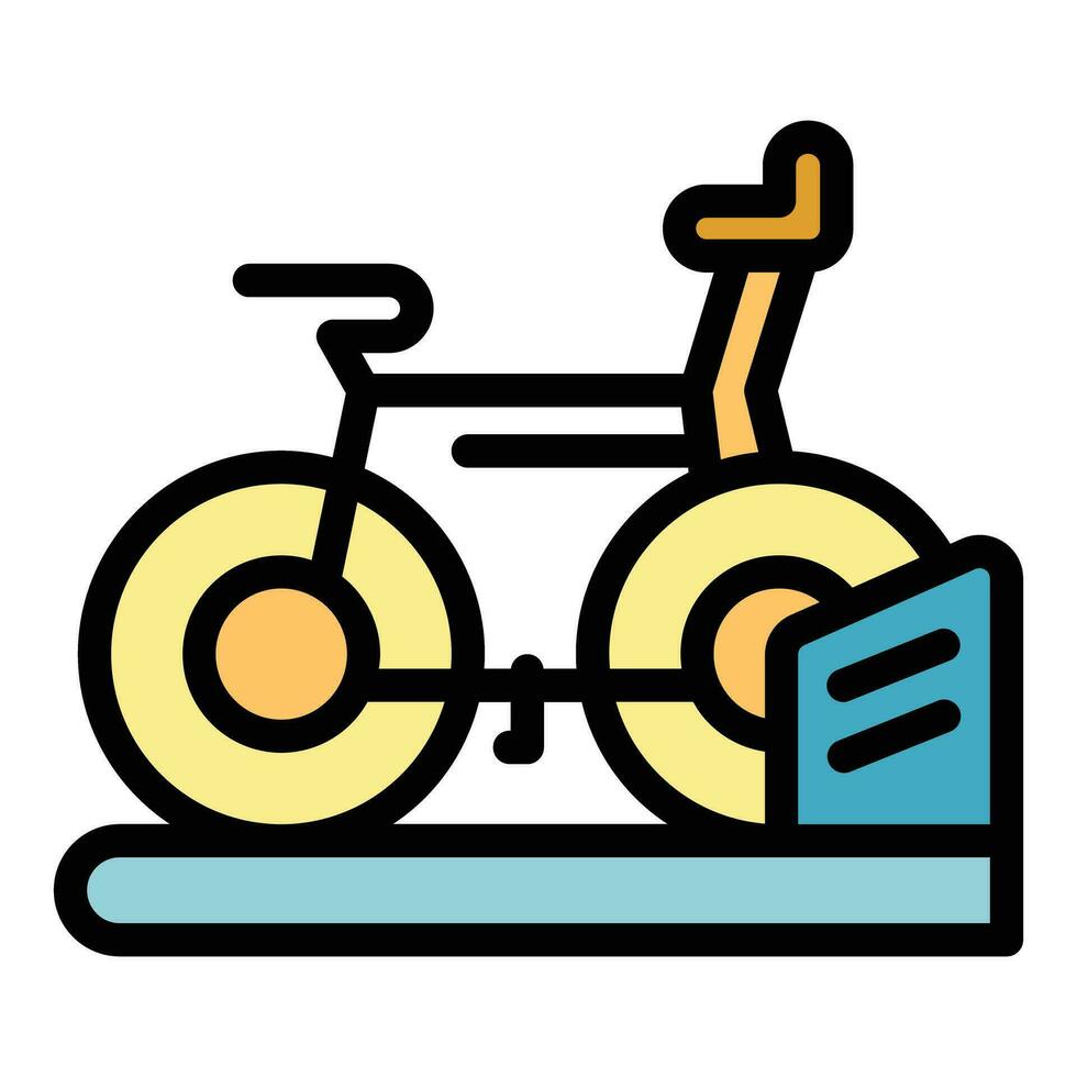 parque bicicleta bloquear icono vector plano