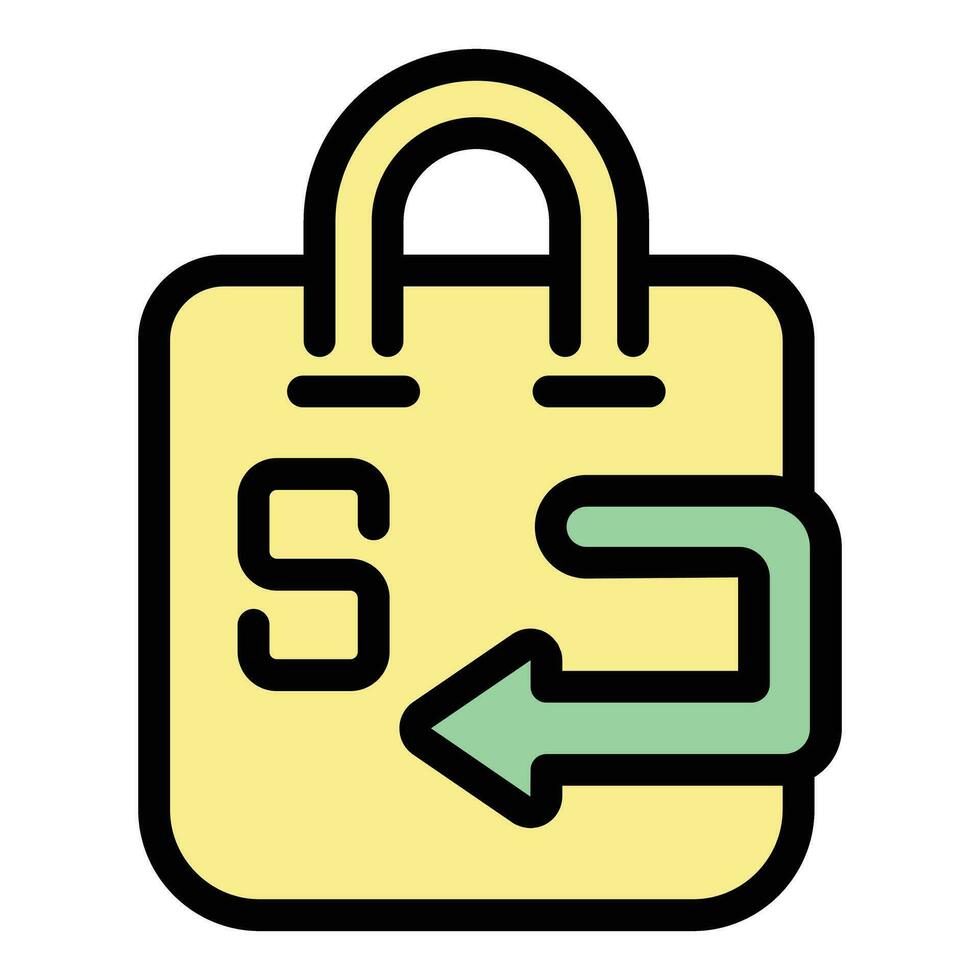 Parcel return icon vector flat