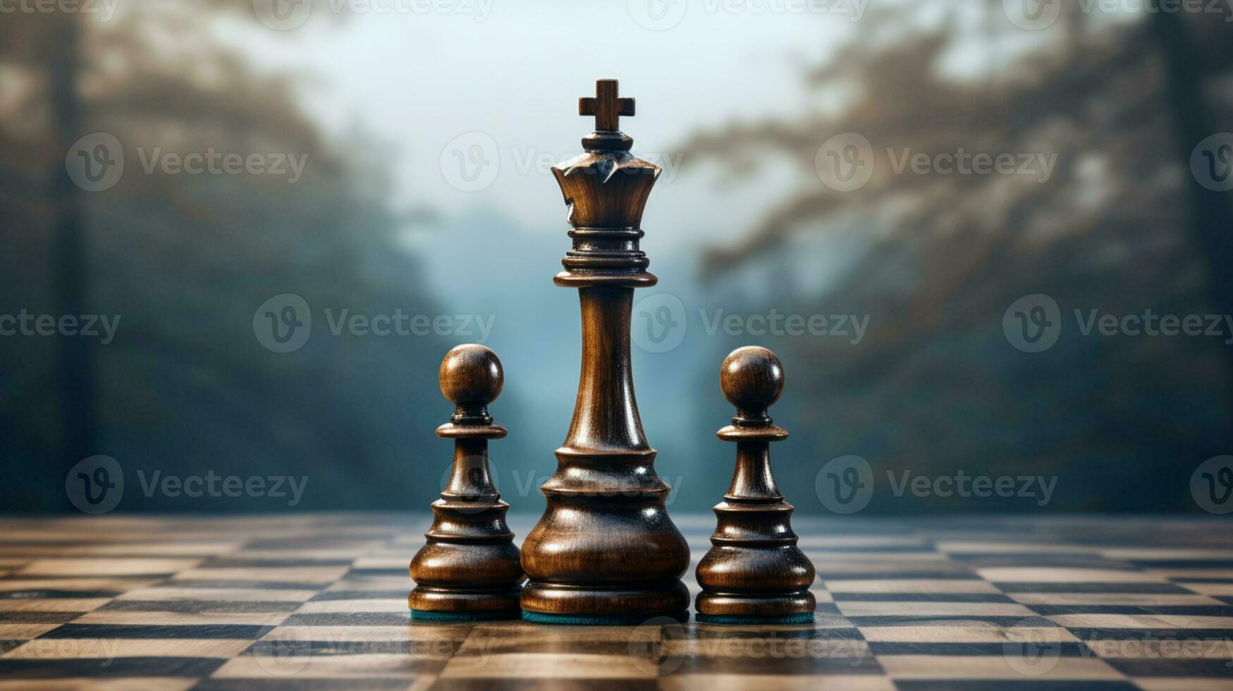 Chess Game use strategies to rules the board, Decision Making match, chess piece Isolated on White Background, AI Generated photo