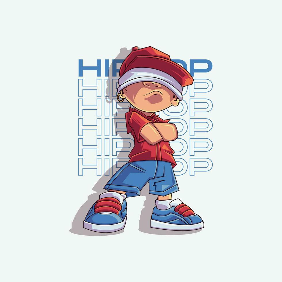 hip hop design character logo illustration. vector