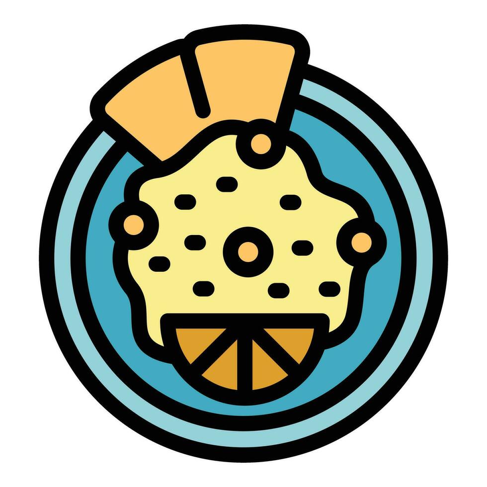 Bean hummus icon vector flat