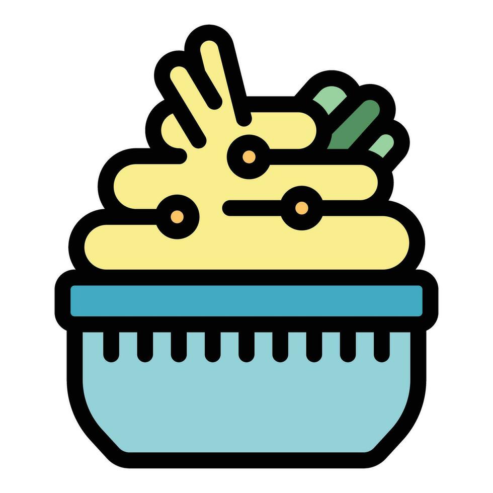 Hummus day icon vector flat
