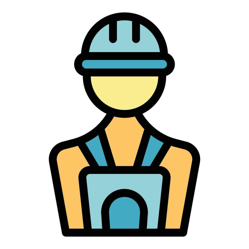 Engineer icon vector flat