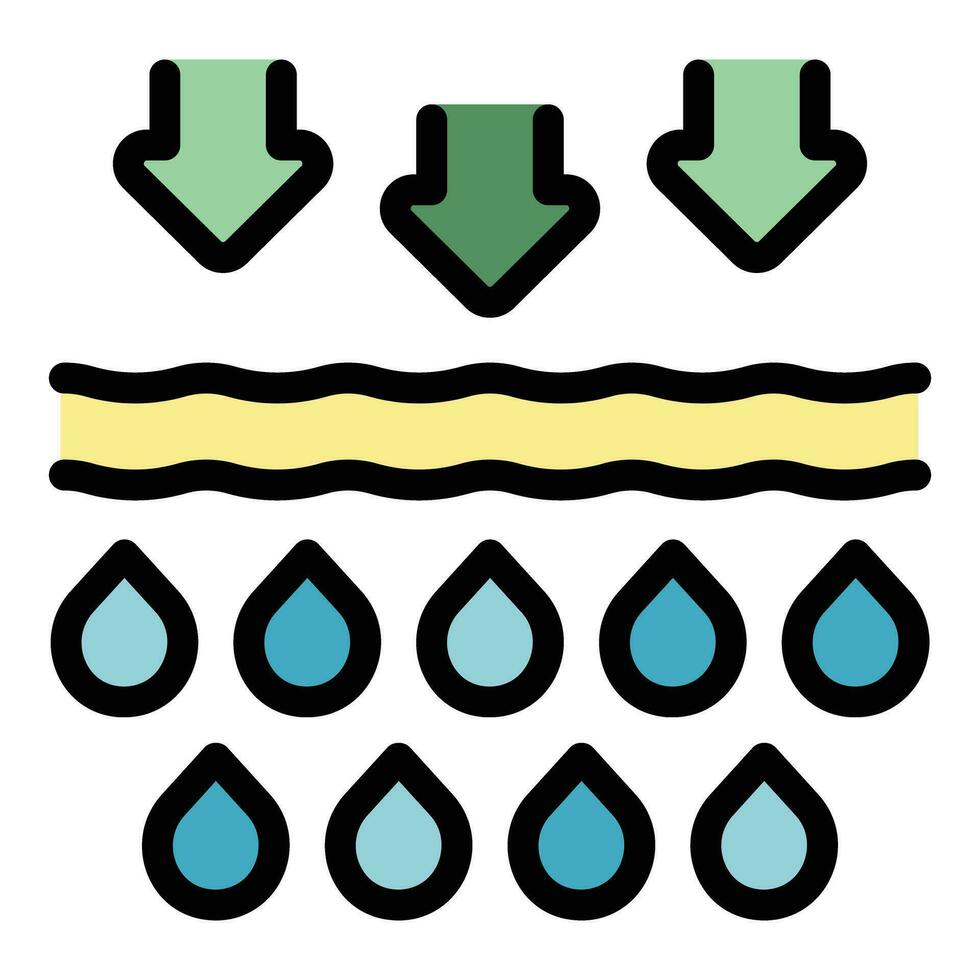 Collagen action icon vector flat