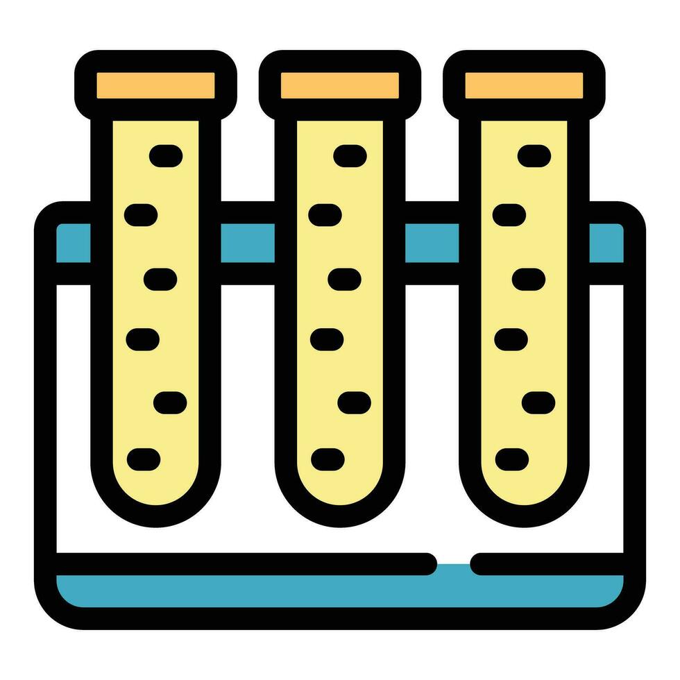 Collagen test tube icon vector flat