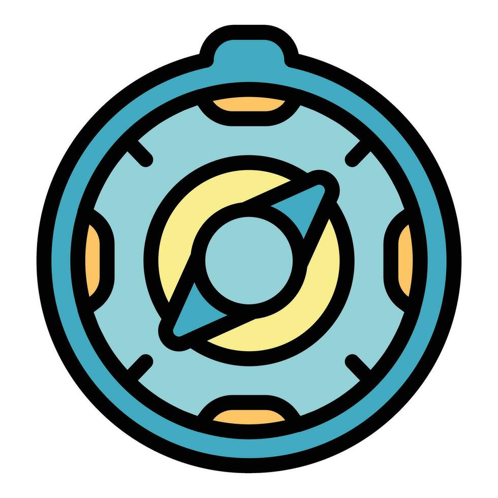 Compass key point icon vector flat