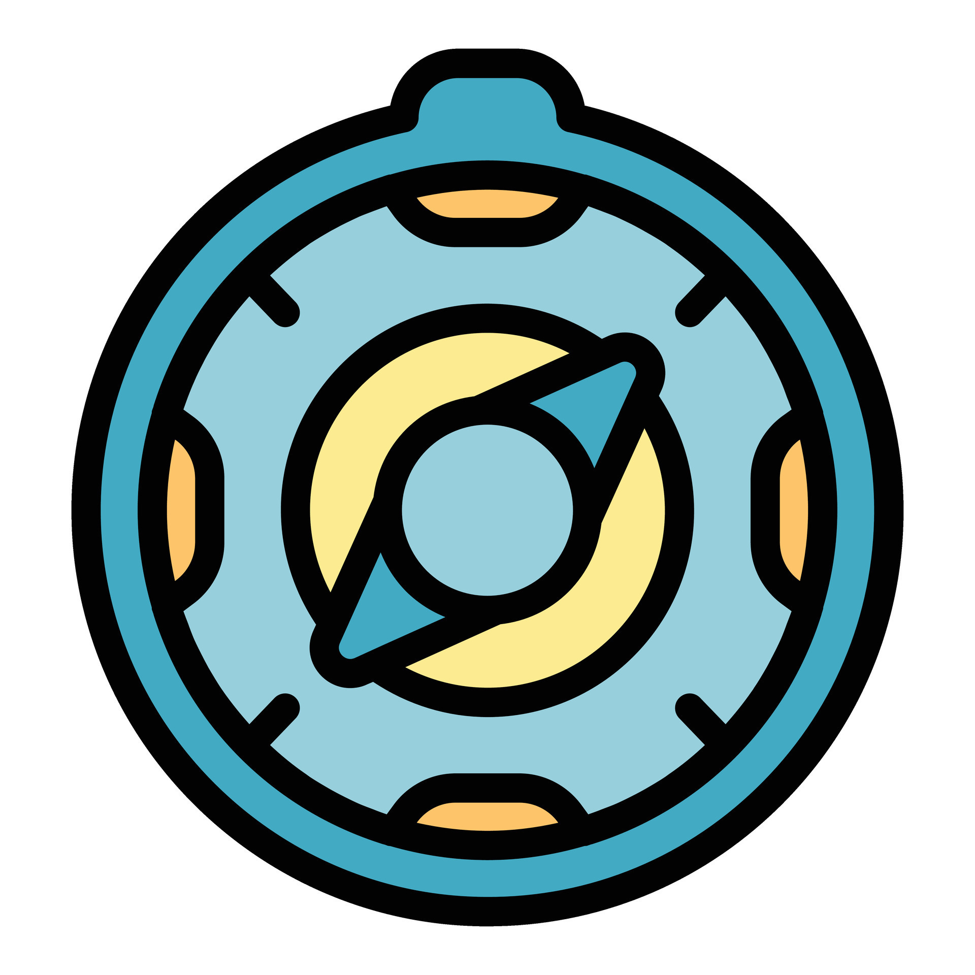 Compass key point icon vector flat 28180141 Vector Art at Vecteezy