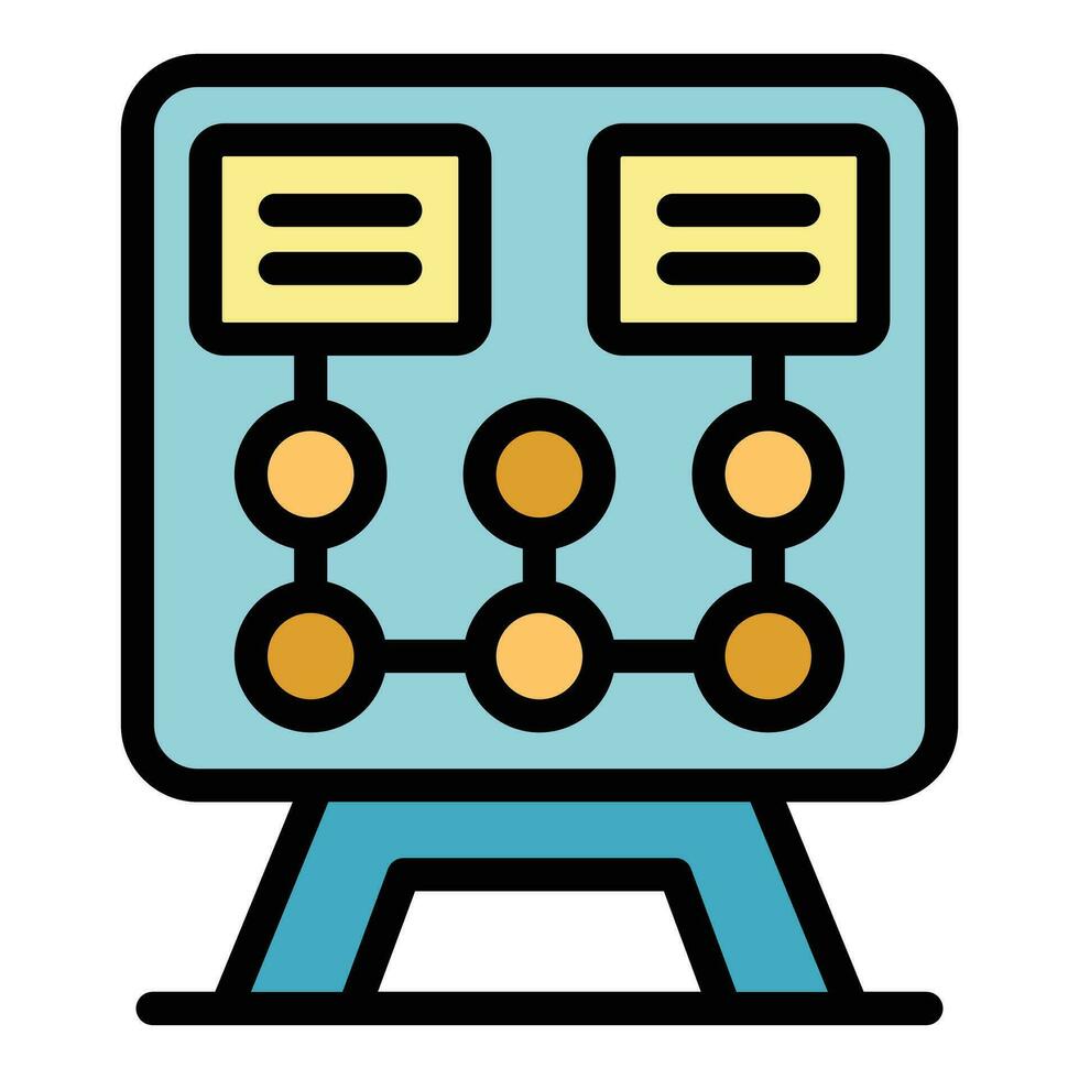 Board key point icon vector flat