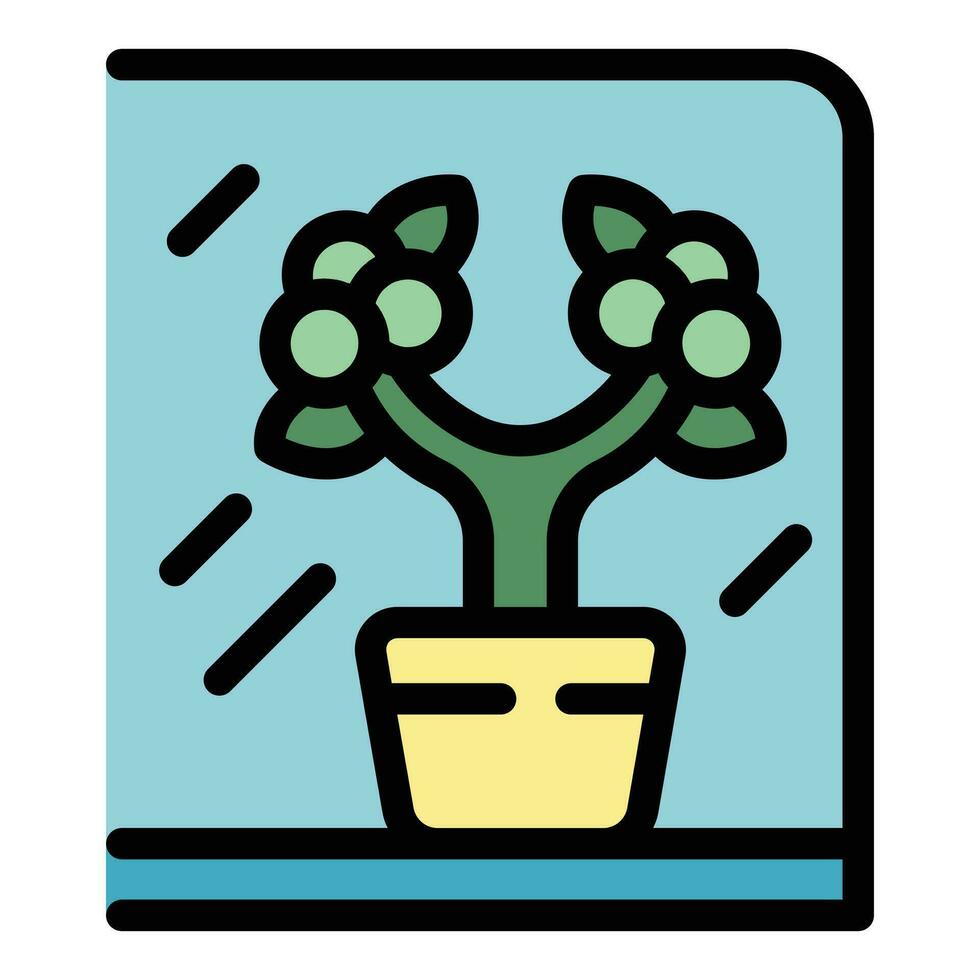 Plant pot icon vector flat