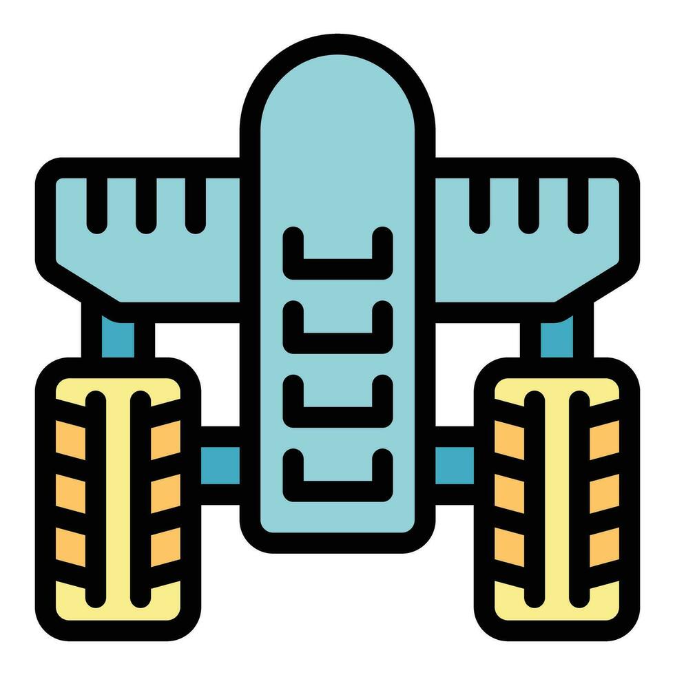 granja rueda robot icono vector plano