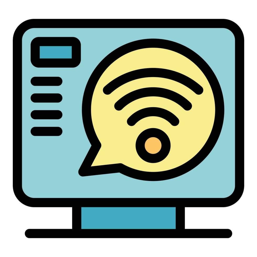 Wifi smart icon vector flat