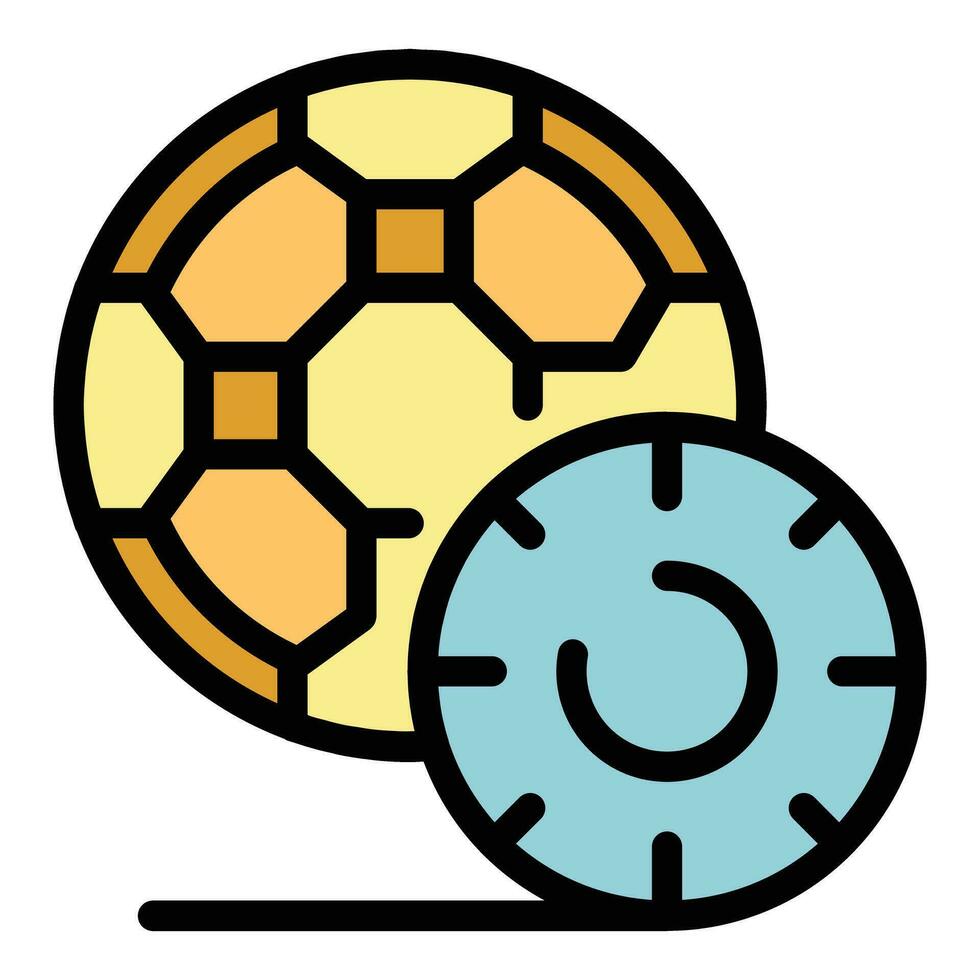 fútbol pelota icono vector plano