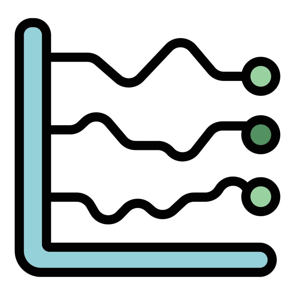 Graph population icon vector flat