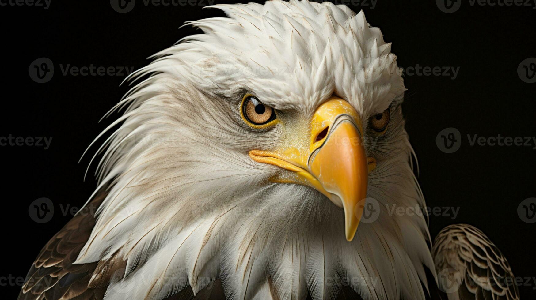 Mature American Bald Eagle, Portrait of wildlife, AI Generative photo