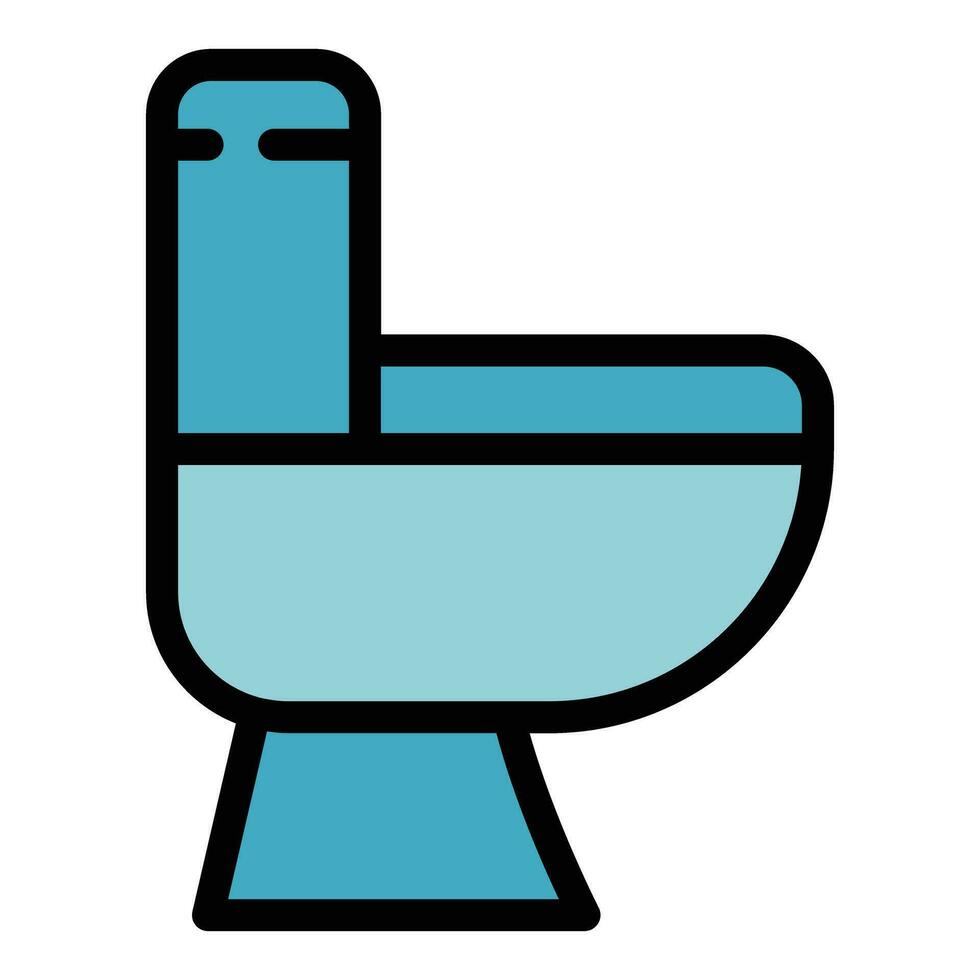 Toilet view icon vector flat
