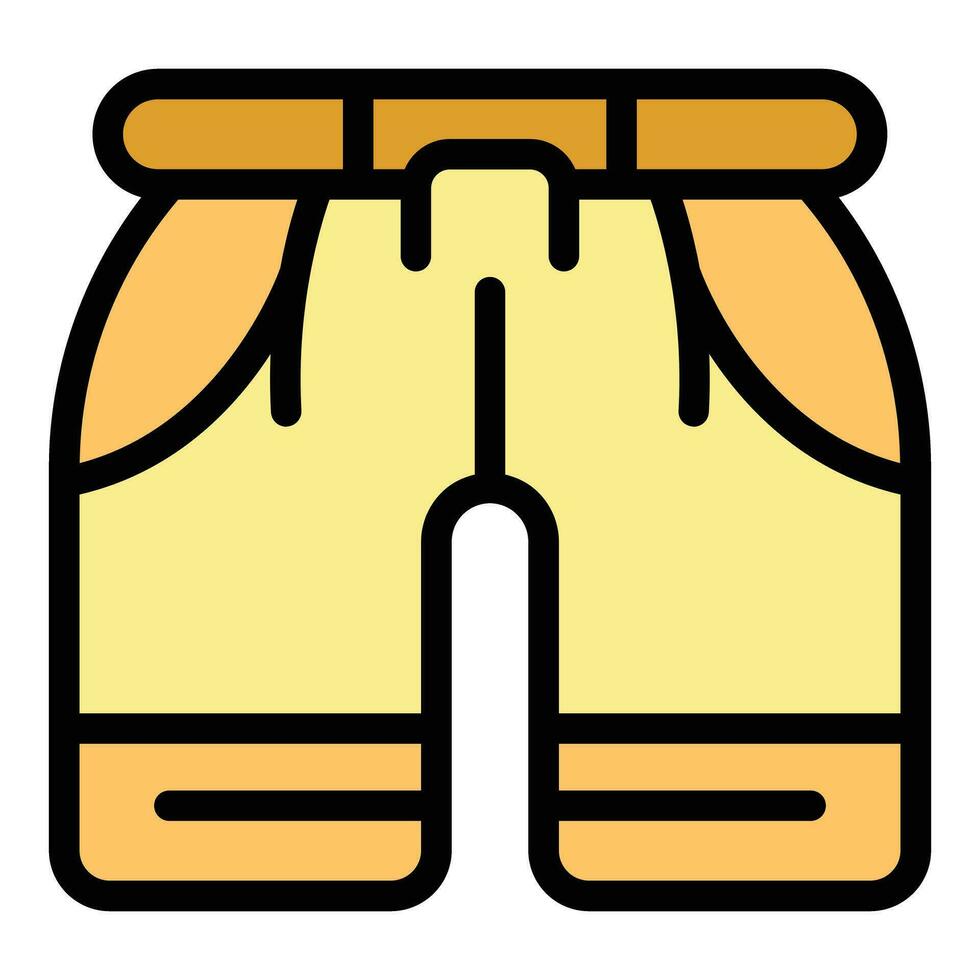 nadando pantalones cortos icono vector plano