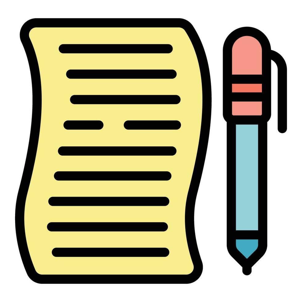 Subsidy contract icon vector flat
