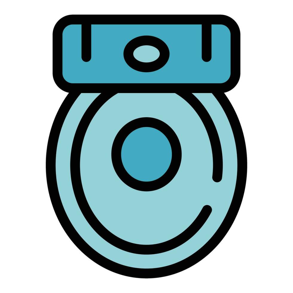 Top view toilet icon vector flat