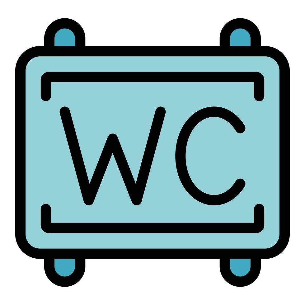 Wc toilet icon vector flat