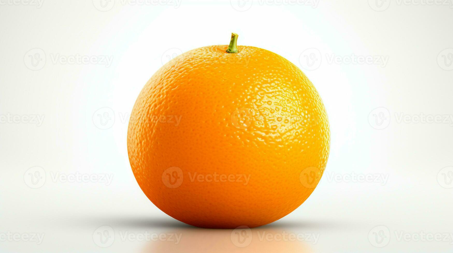Orange fruit isolated on white background. Whole orange citrus fruit, AI Generative photo