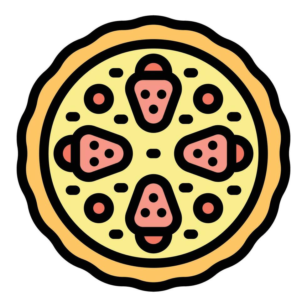 Top view cake icon vector flat