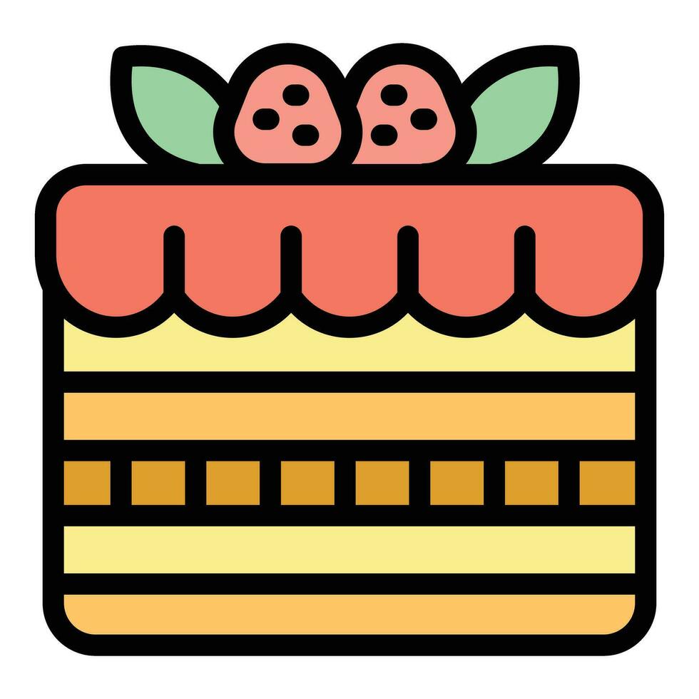 Pastelería pastel icono vector plano