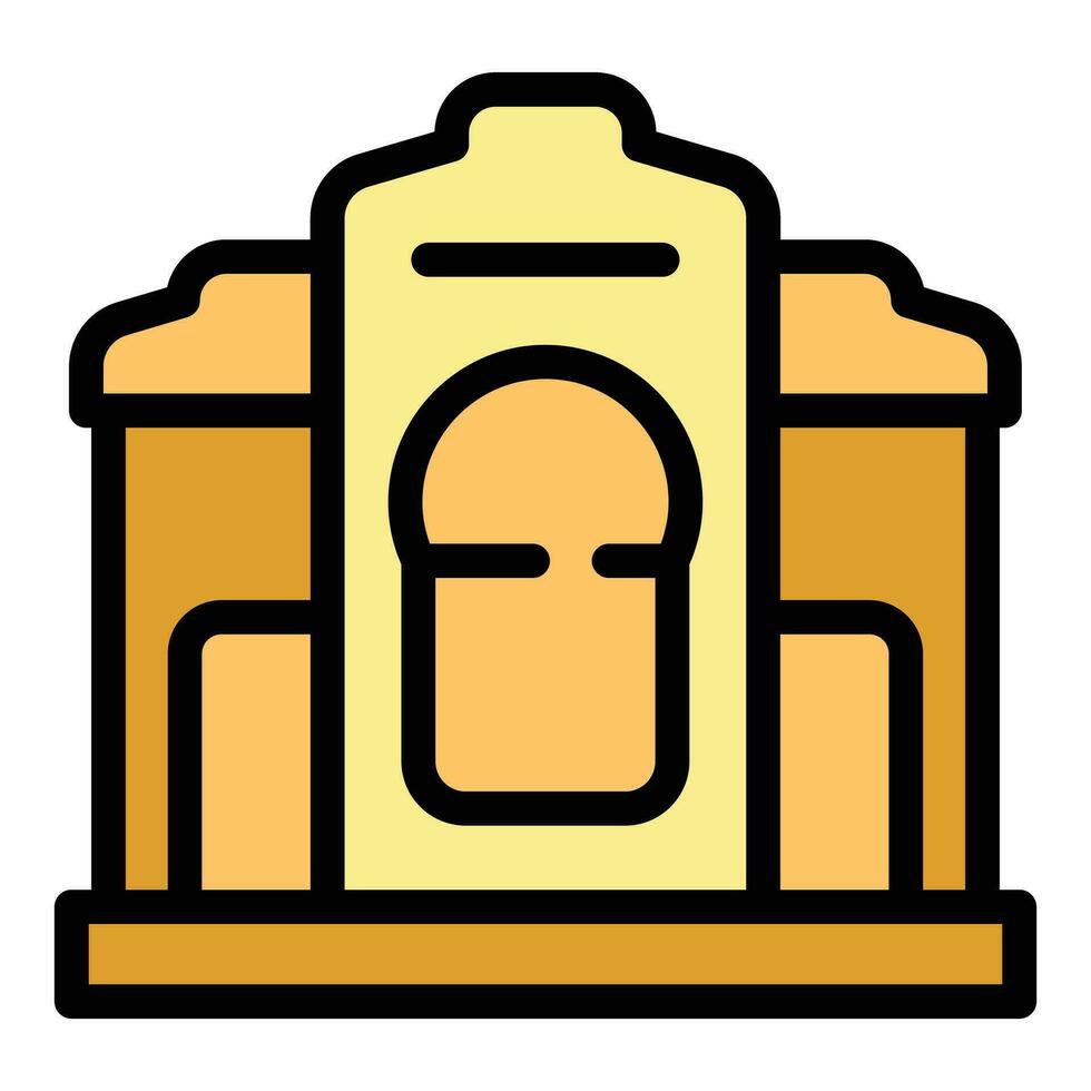 templo casa icono vector plano