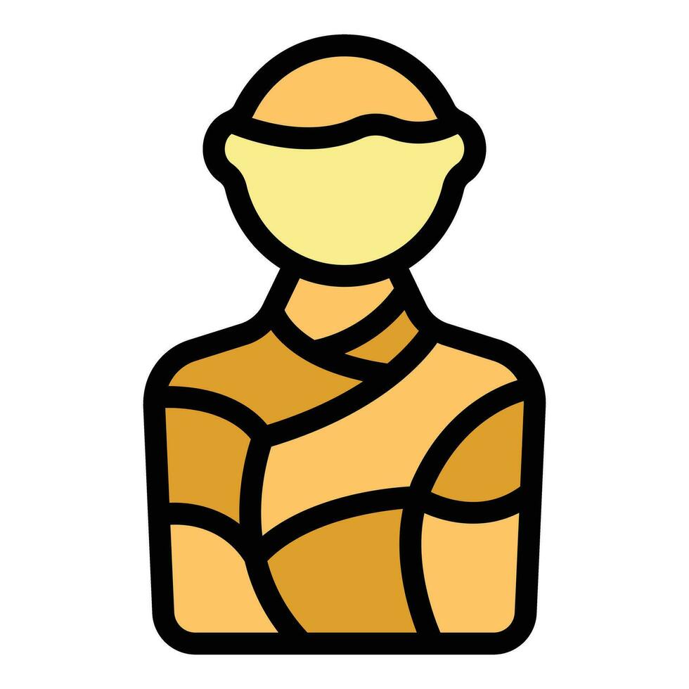 Statue icon vector flat