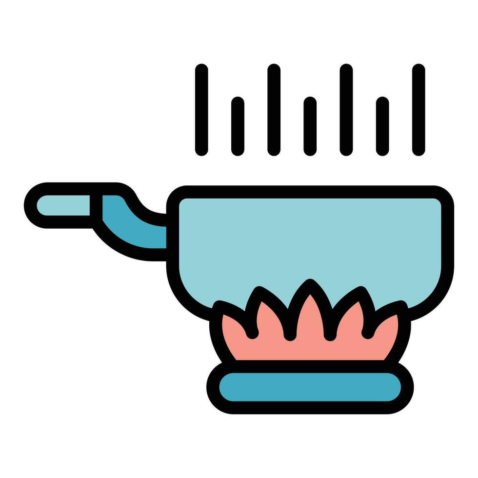 Boiled meat icon vector flat