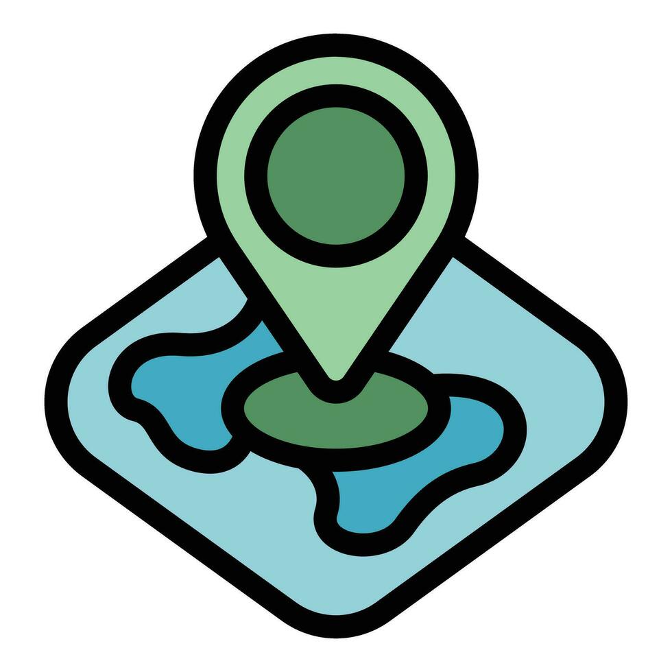 Babysitter location icon vector flat