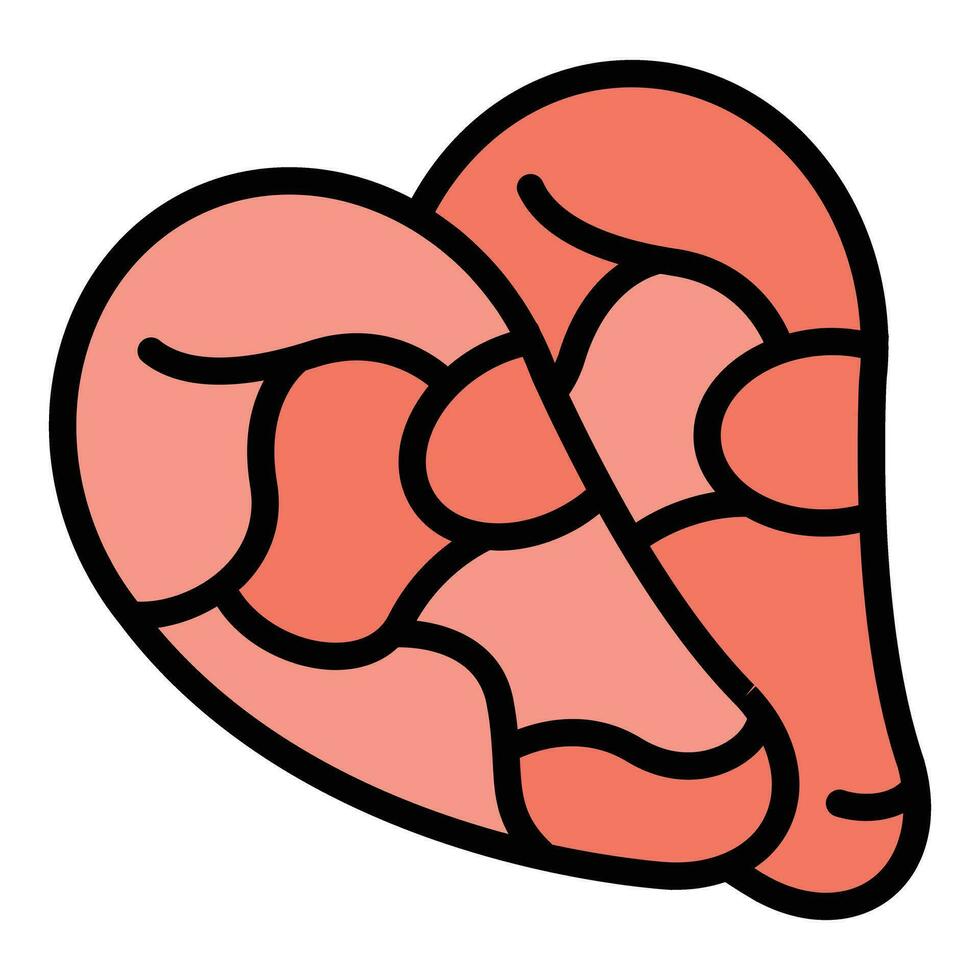 Raw fresh meat icon vector flat