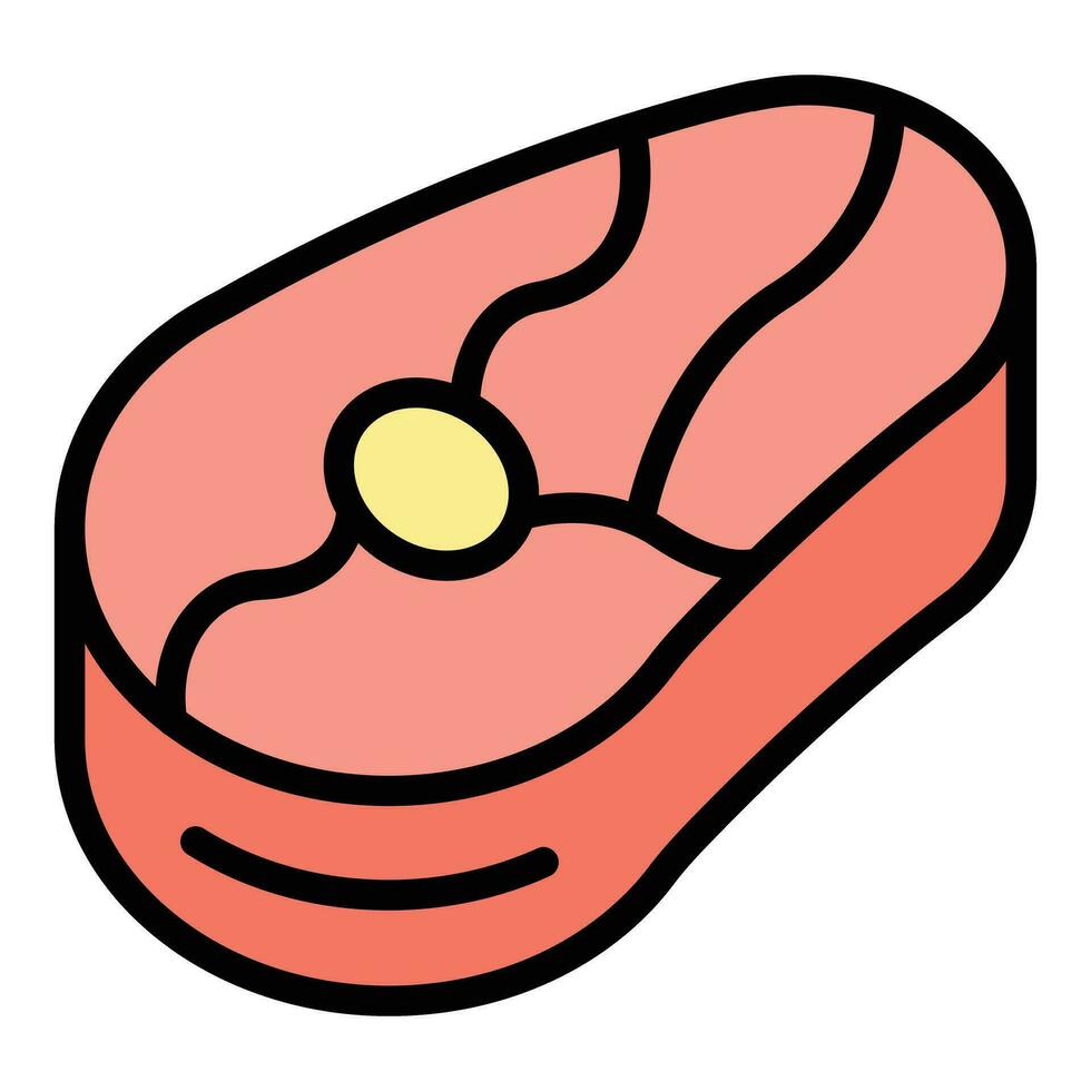 Steak icon vector flat