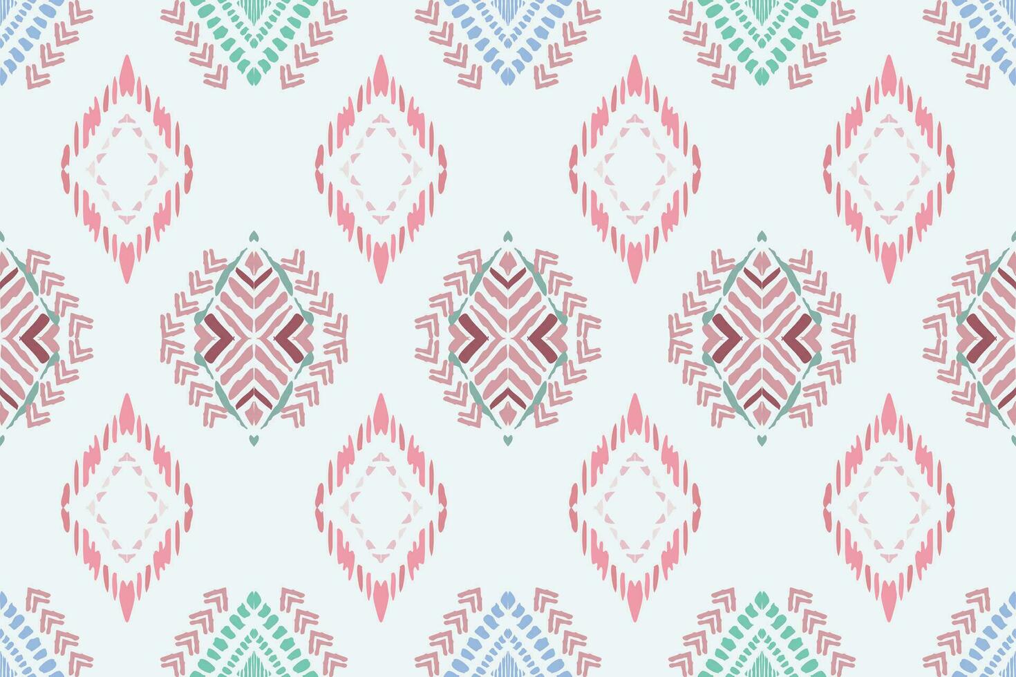 Ikat paisley embroidery on the fabric in Indonesia,India and asian countries.geometric ethnic oriental seamless pattern.Aztec style. illustration.design for texture,fabric,clothing,wrapping,carpet. vector