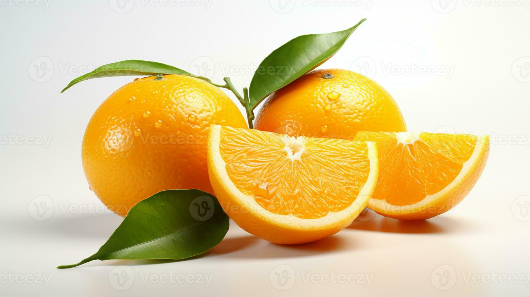 Fresh juicy orange fruit isolated on background, healthy fruit photo