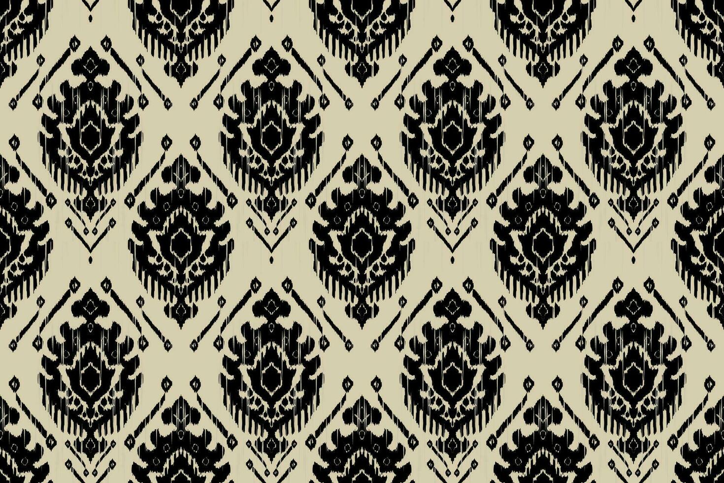 Ikat paisley embroidery on the fabric in Indonesia,India and asian countries.geometric ethnic oriental seamless pattern.Aztec style. illustration.design for texture,fabric,clothing,wrapping,carpet. vector