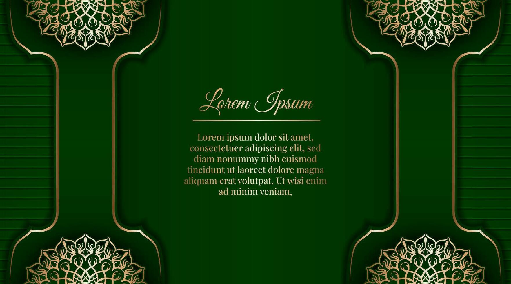 Luxury background with golden mandala ornament vector