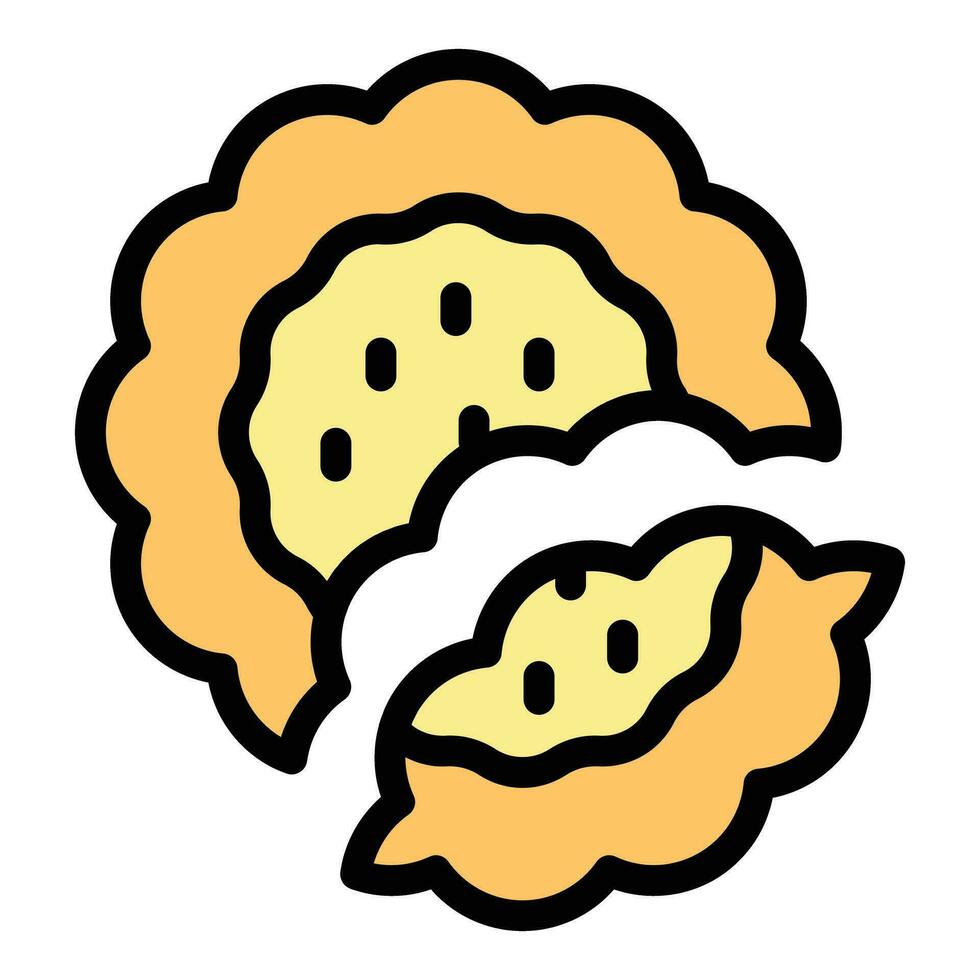 Sugar cookie icon vector flat