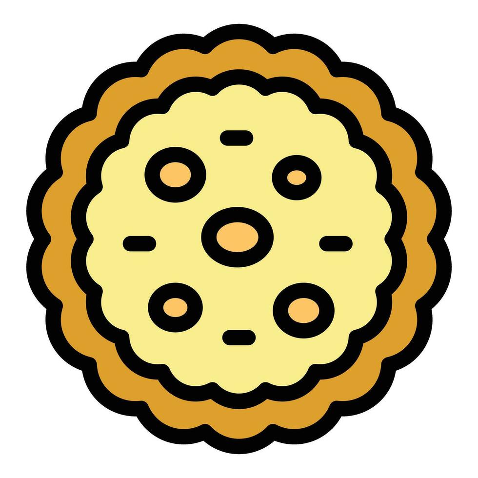 Cracker shape icon vector flat