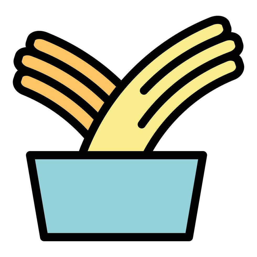Cute churro icon vector flat