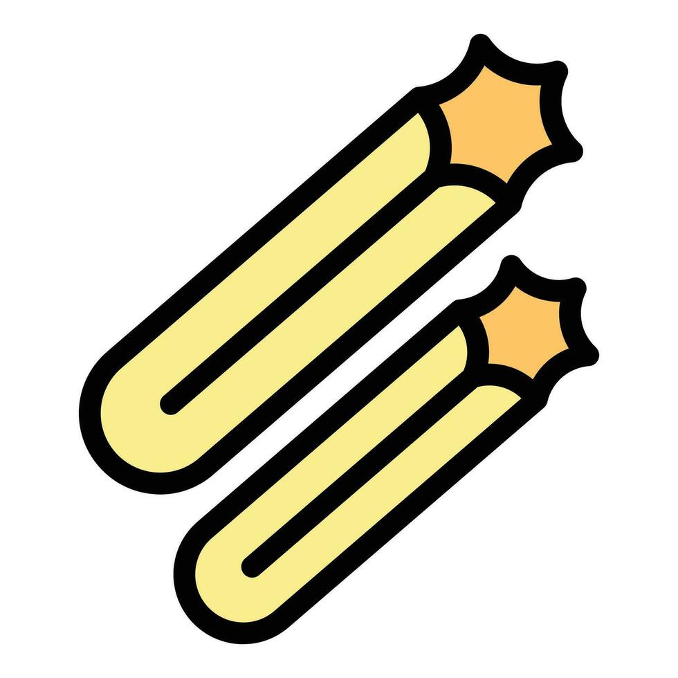 churro bocadillo icono vector plano