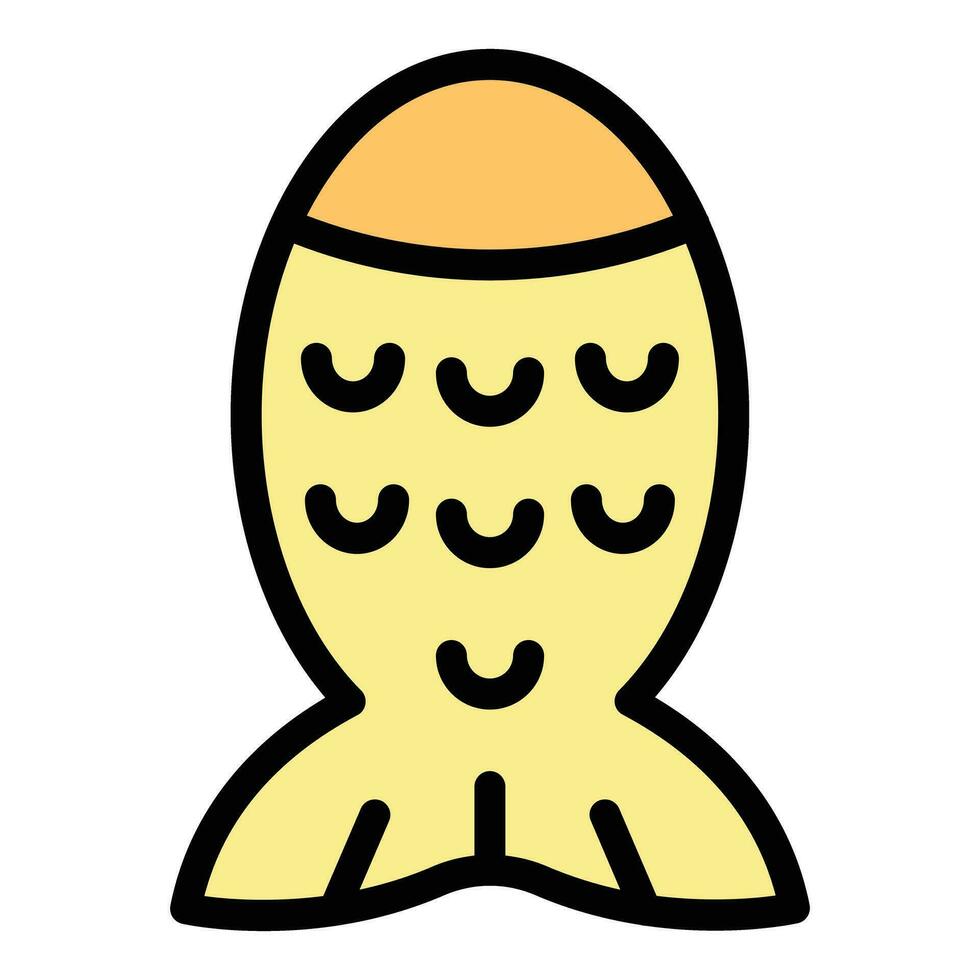 Fish cracker icon vector flat