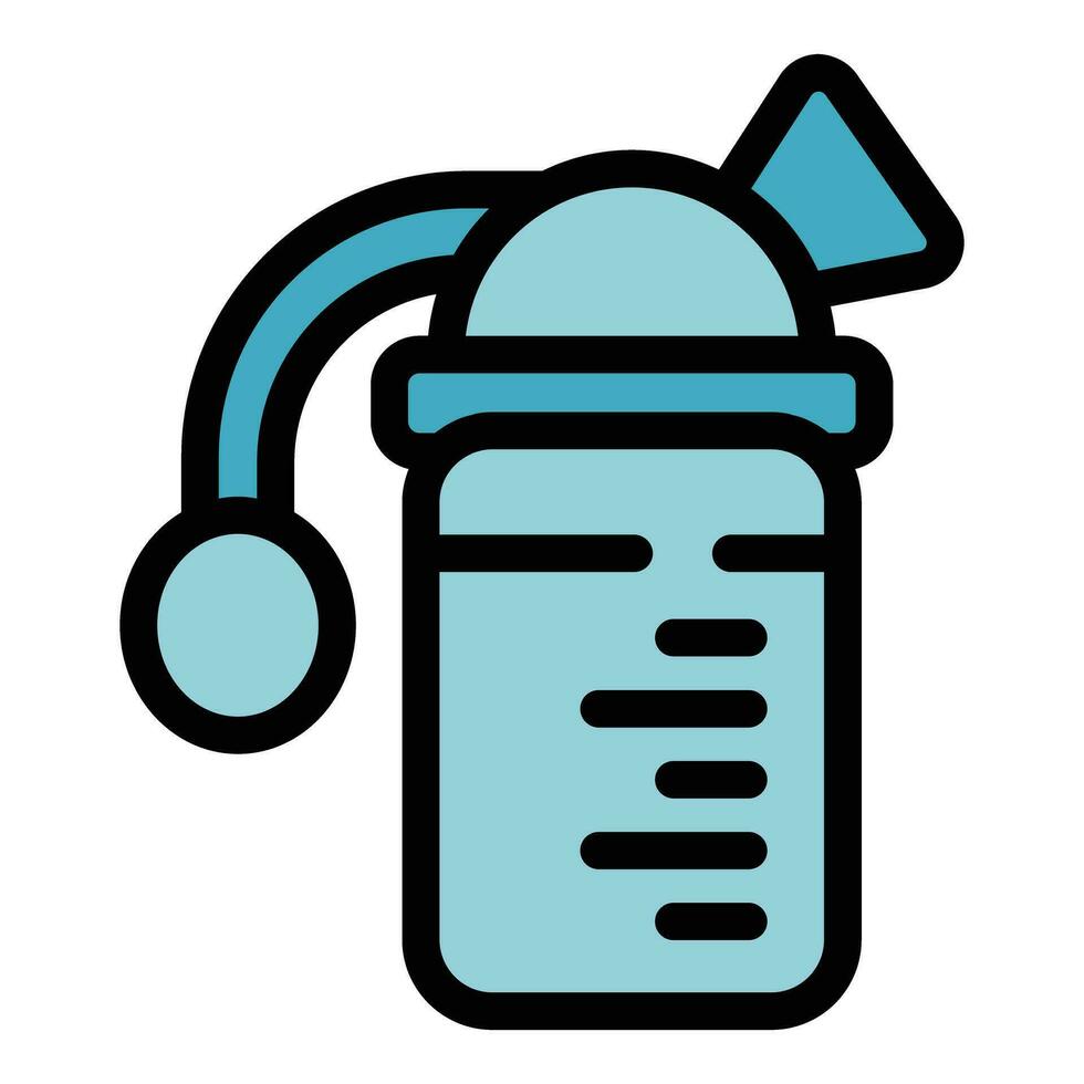 Baby milk bottle icon vector flat