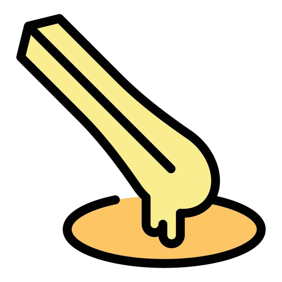 frito churro icono vector plano