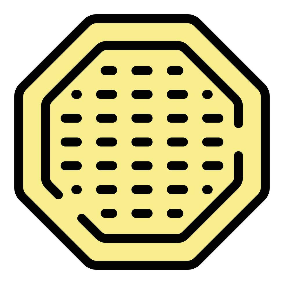 Bread cracker icon vector flat
