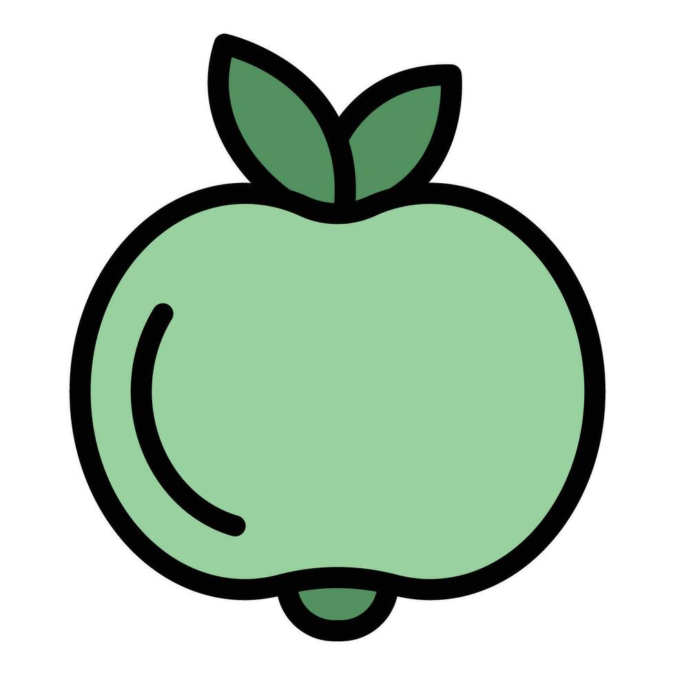 Apple fruit icon vector flat